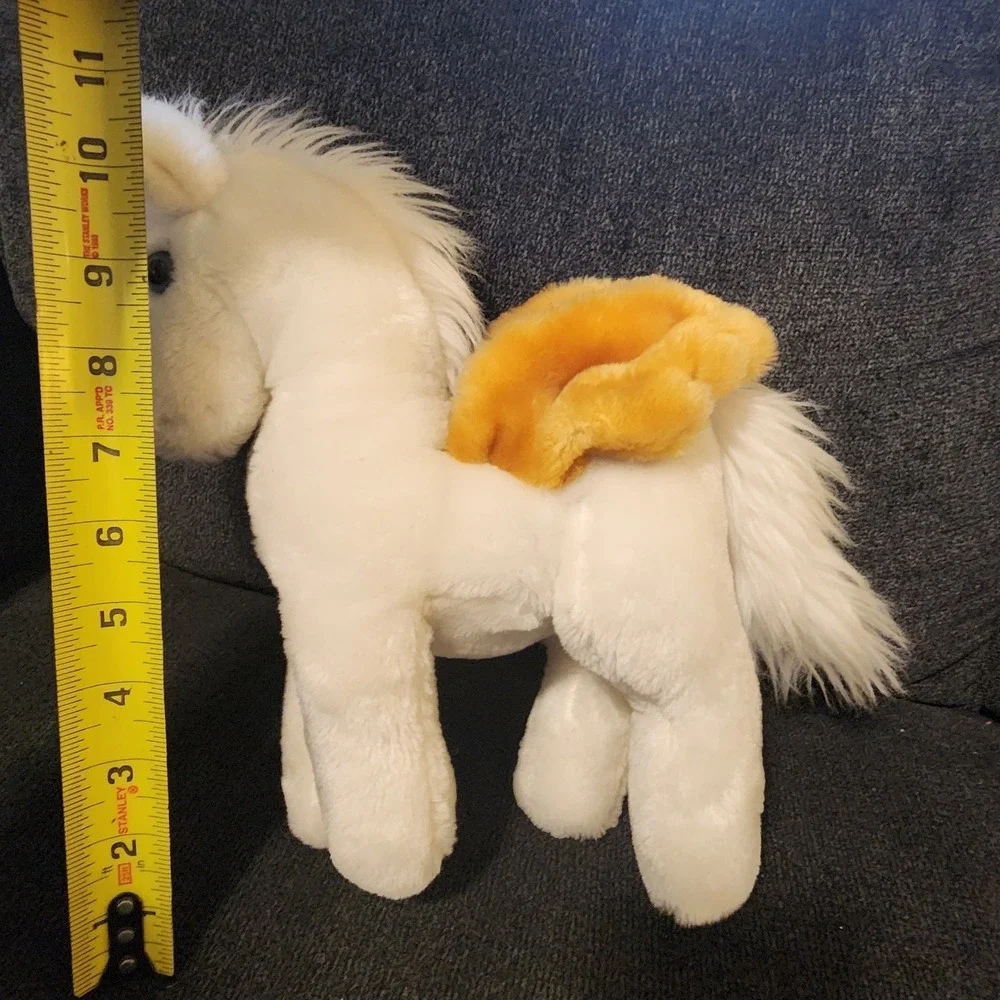 1980 Dakin Little Pegasus Standing‎ Plush Stuffed Animal White Winged Horse 9